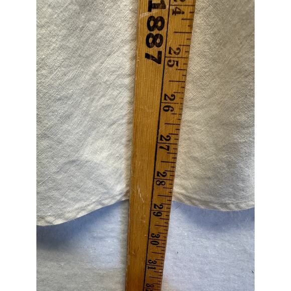 CJ Banks Linen Blend Women 2X Tunic Button Up Top Cream EUC - Picture 6 of 9